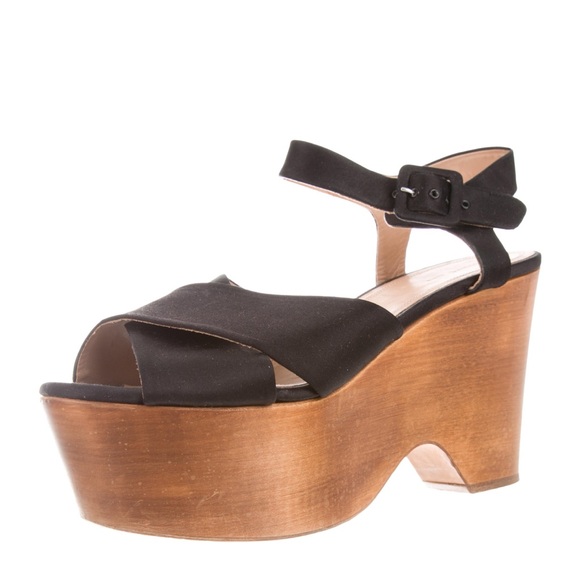 Celine satin wedge sandals - Picture 3 of 6